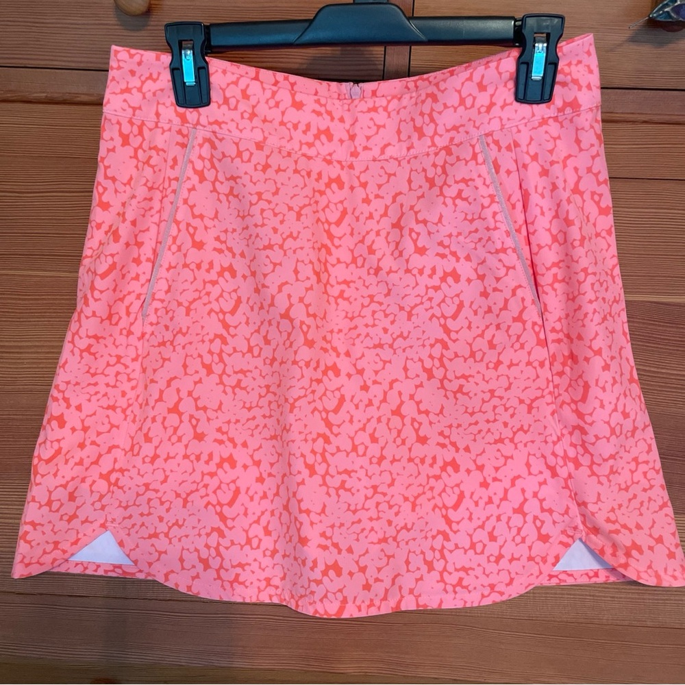 Vineyard Vines A-line Mini Skirt in Orange and Pink